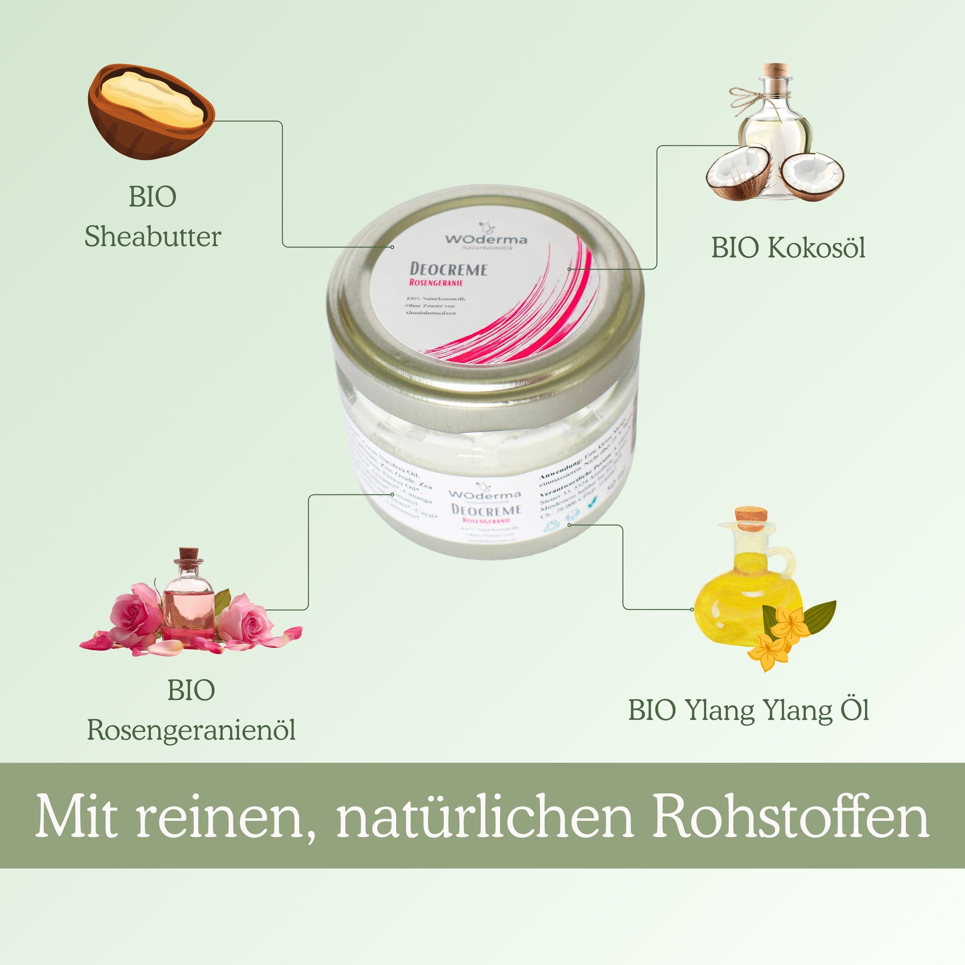 Deocreme mit BIO Rosengeranieöl - Wild Origins