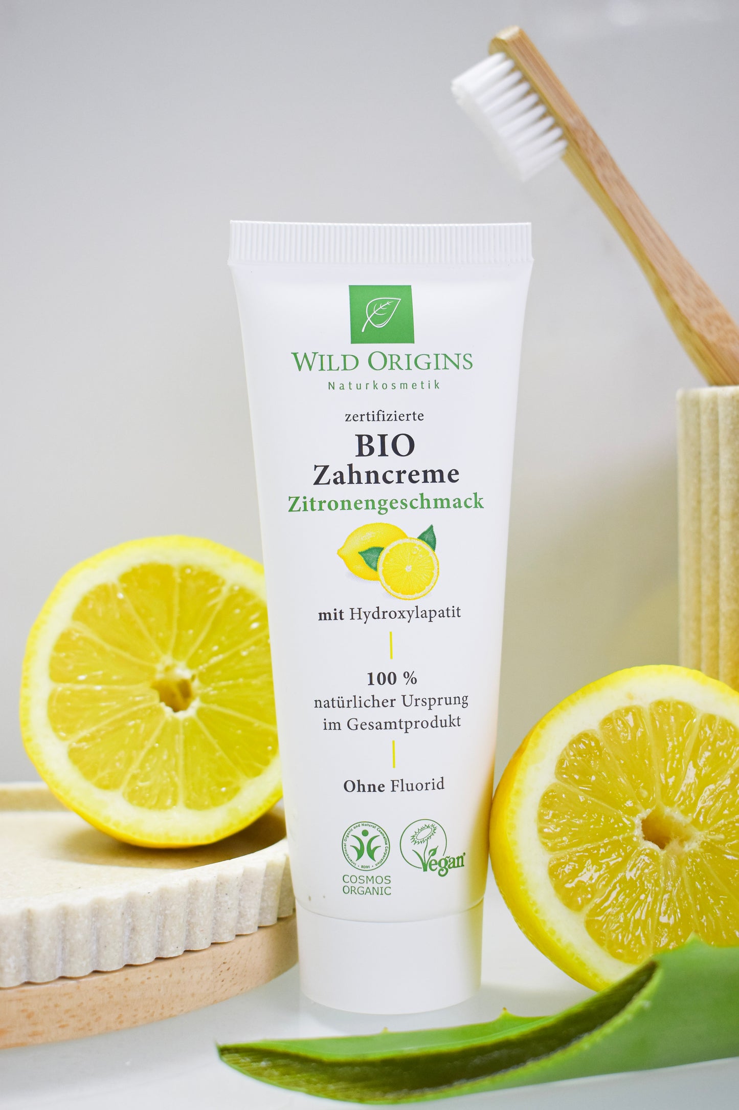 Bio Zahnpasta ohne Fluorid Zitrone - Wild Origins