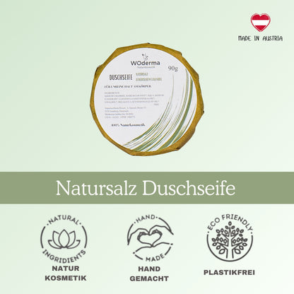 Duschseife mit BIO Lavendelöl und Natursalz - Wild Origins