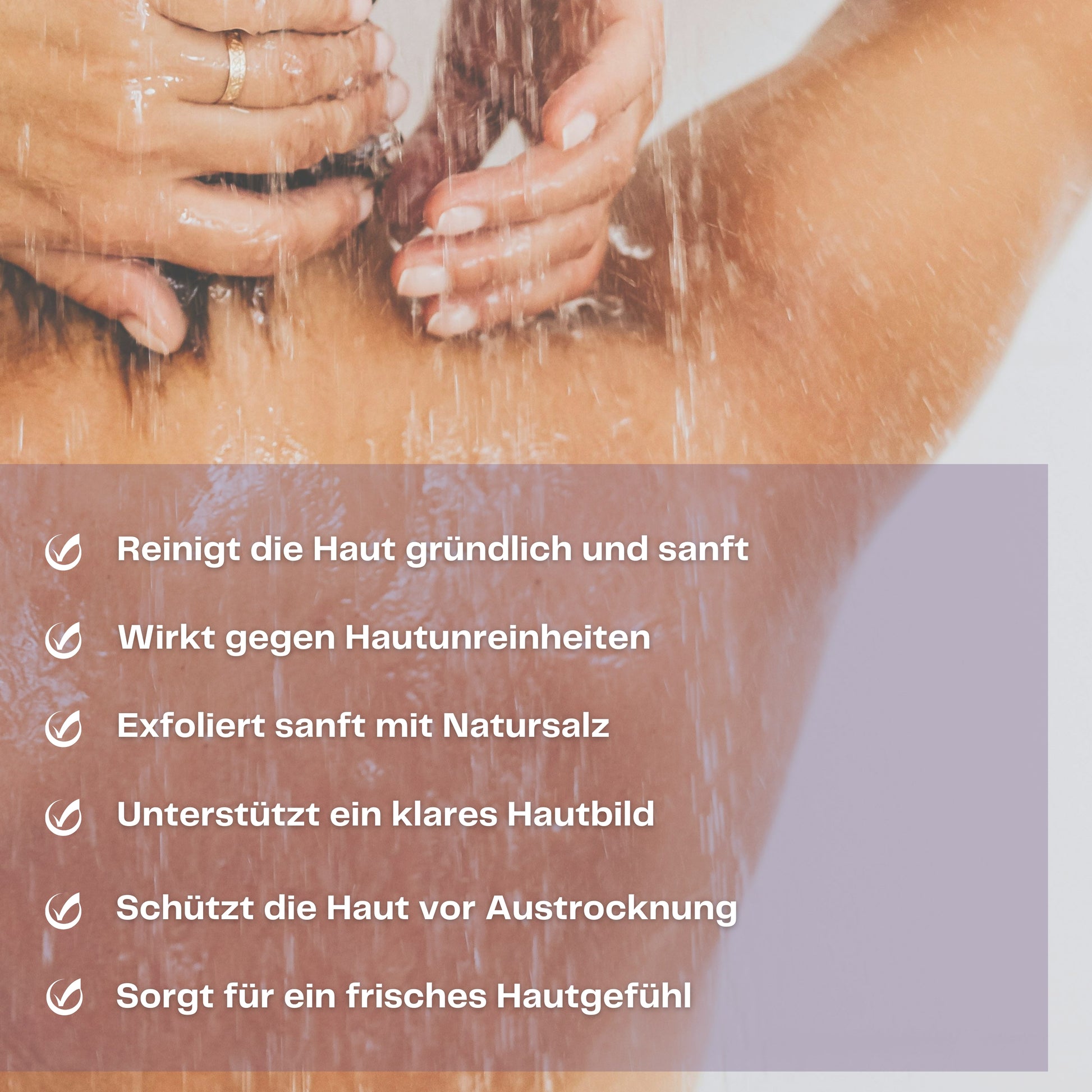 Duschseife mit BIO Lavendelöl und Natursalz - Wild Origins