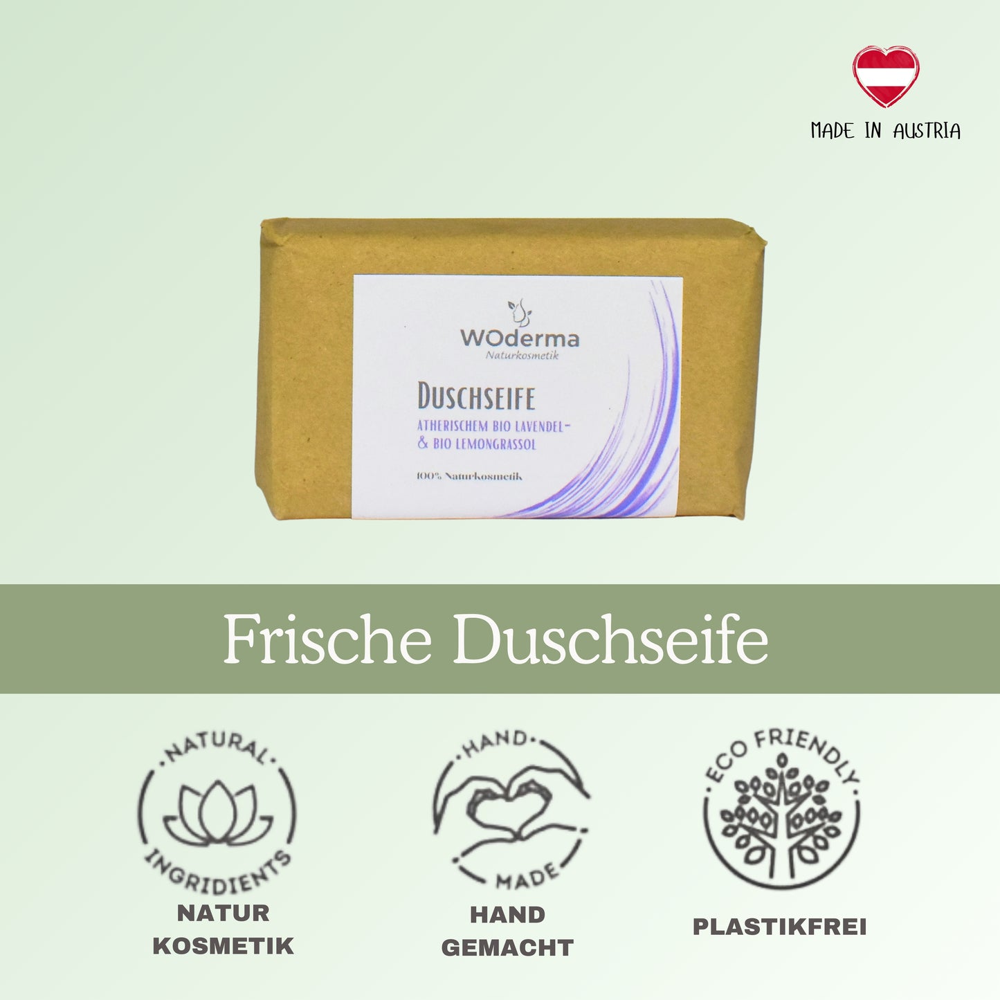 Duschseife mit BIO Lemongrass- und BIO Lavendelöl - Wild Origins