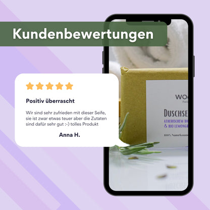 Duschseife mit BIO Lemongrass- und BIO Lavendelöl - Wild Origins