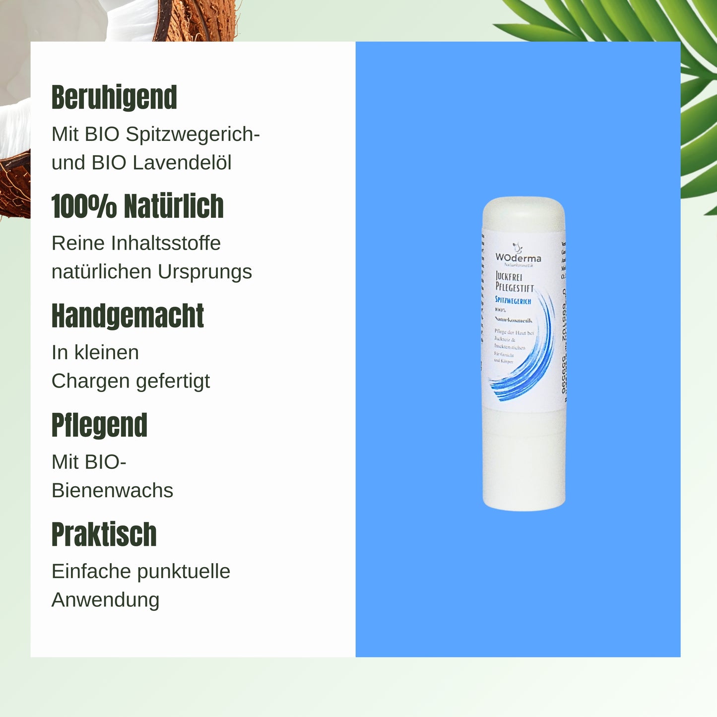 Juckfrei Pflegestift mit BIO Spitzwegerich - Wild Origins