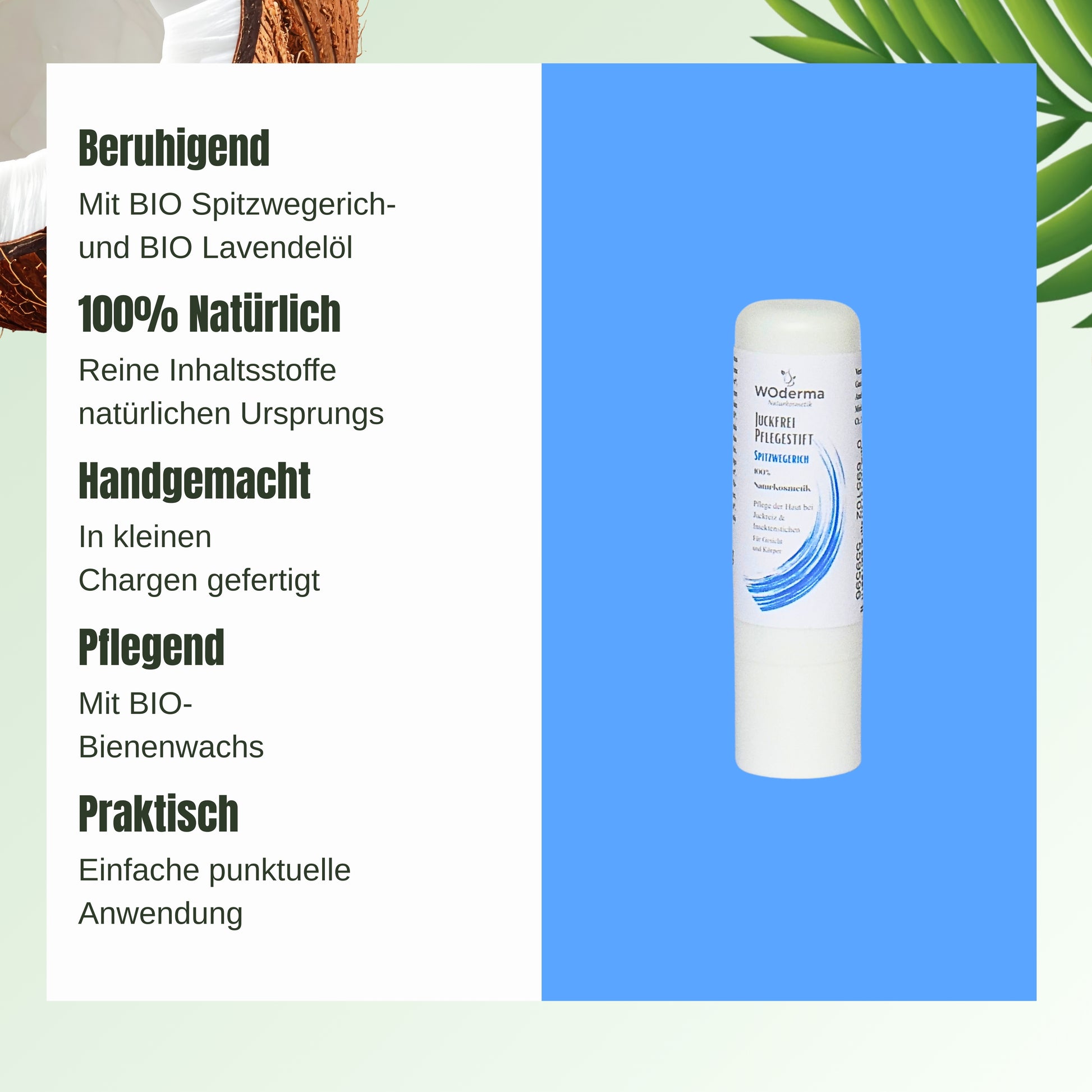 Juckfrei Pflegestift mit BIO Spitzwegerich - Wild Origins