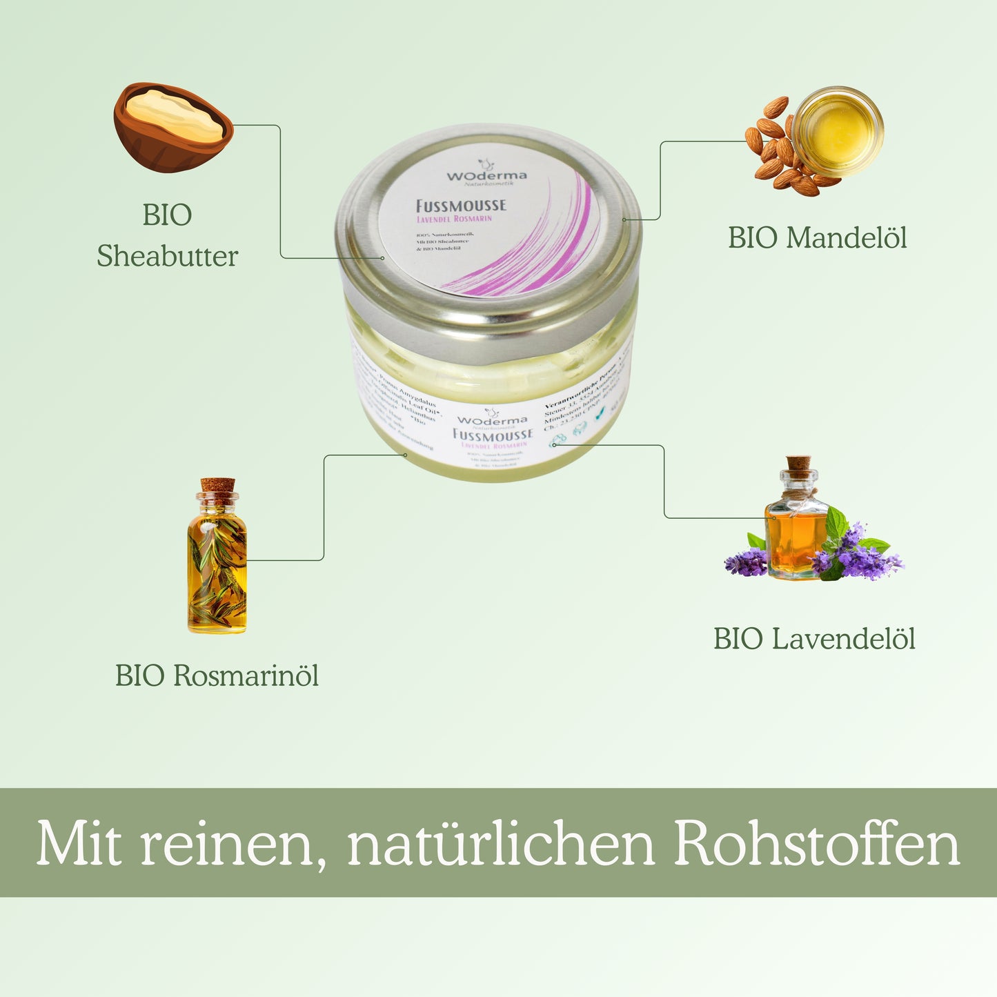Fußmousse mit BIO Lavendel- und BIO Rosmarinöl - Wild Origins