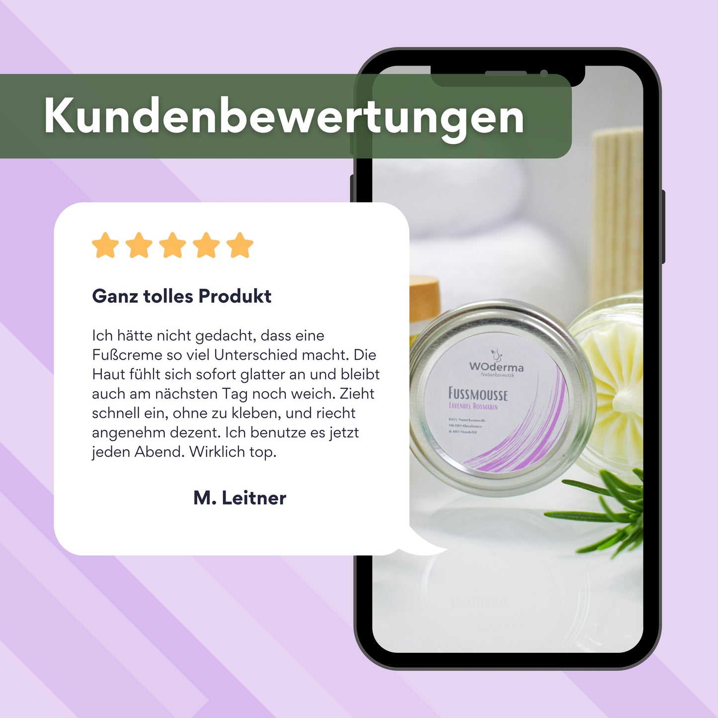 Fußmousse mit BIO Lavendel- und BIO Rosmarinöl - Wild Origins