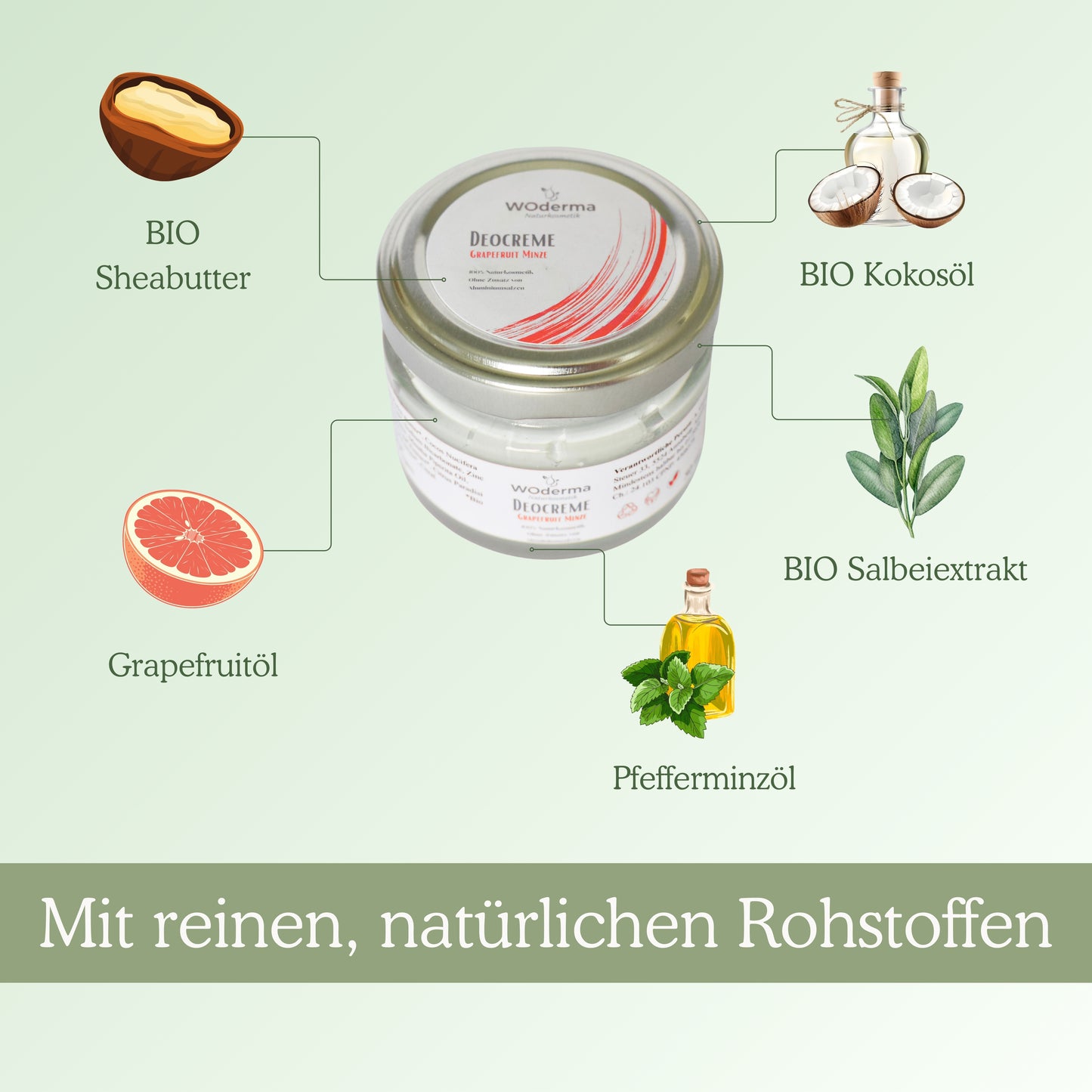 Deocreme mit ätherischem Grapefruit- und Pfefferminzöl - Wild Origins