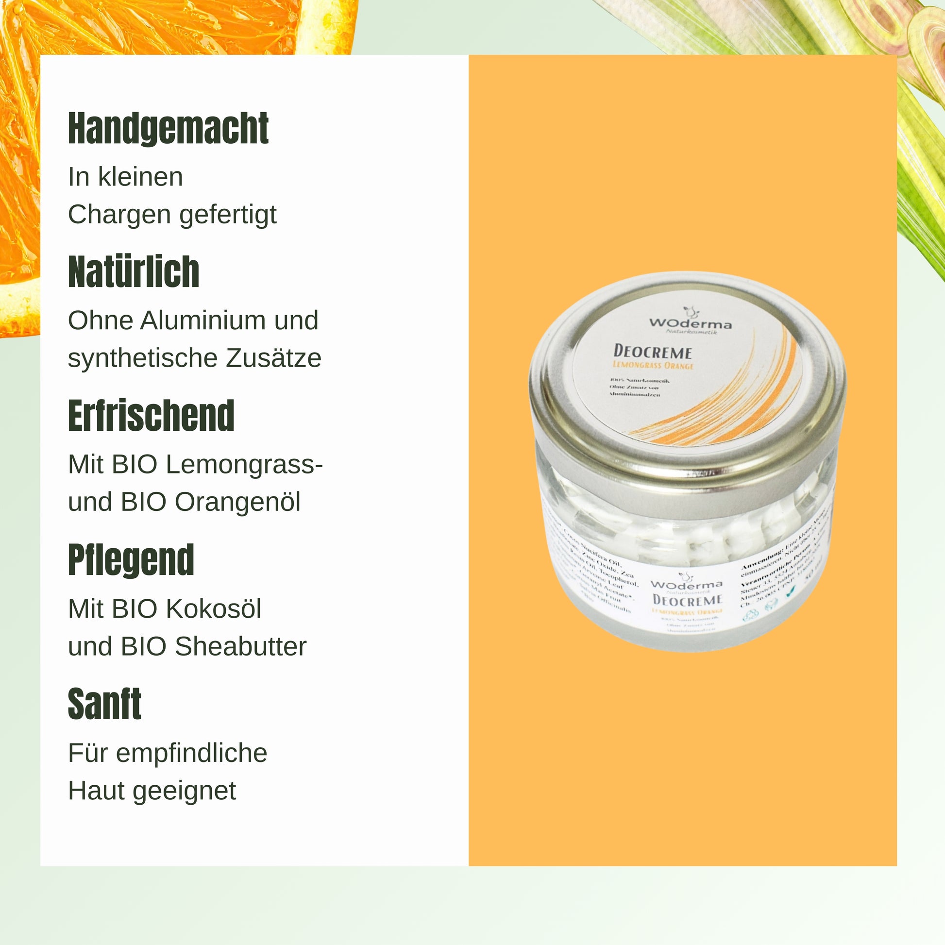 Deocreme mit BIO Lemongrass- und BIO Orangenöl - Wild Origins