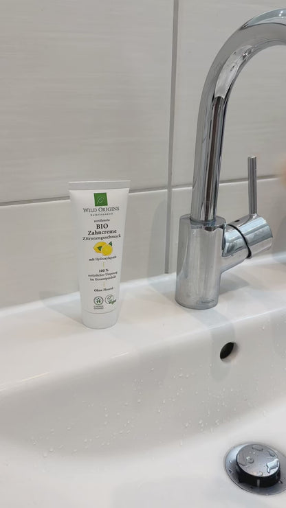 Zahnpasta ohne Fluorid Bio Zitrone